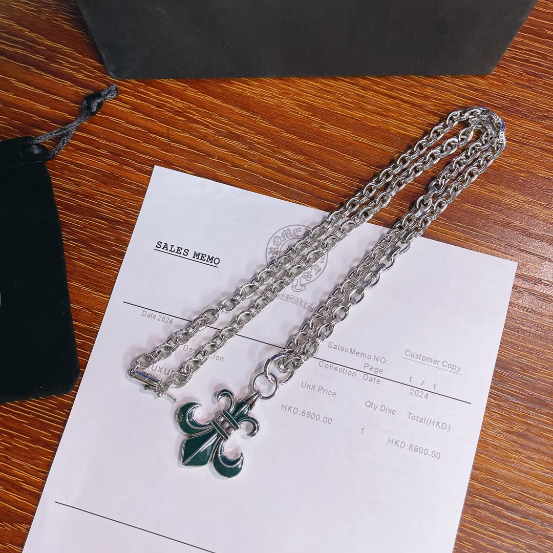 Chrome Hearts Fleur-de-lis Pendant Necklace